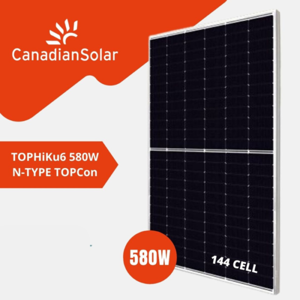 580w Canadian Solar Ntype TOPCon 144 cellules 35 unités